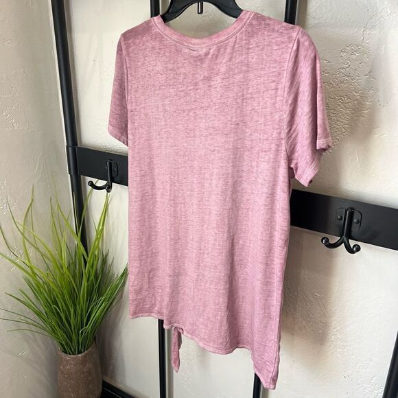 Torrid Road Trippin' Mauve Pink Tie Front Tee size 00 (M/L) - Picture 10 of 16